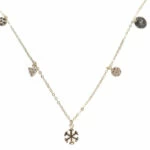 14 karaat gouden zirkonia bedelketting