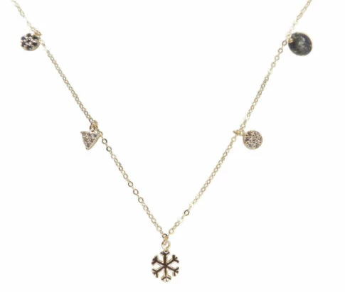 14 karaat gouden zirkonia bedelketting