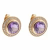 18 karaat rose gouden diamanten oorbellen