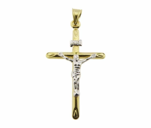Bicolor gouden Christus kruis