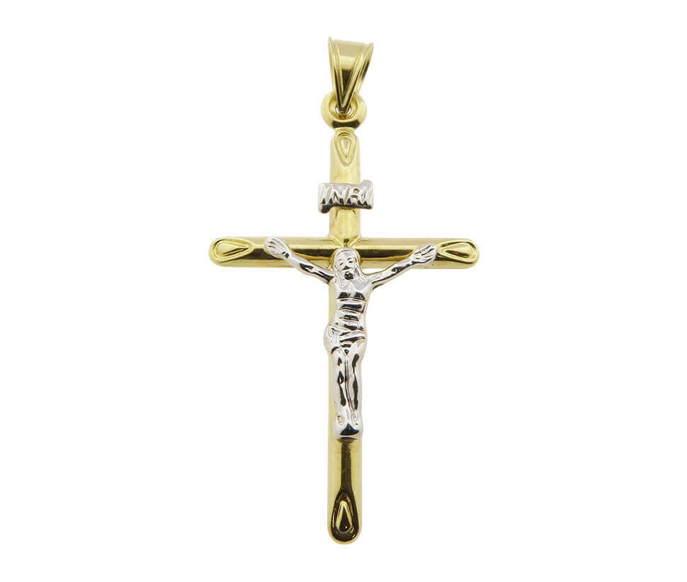 Bicolor gouden Christus kruis
