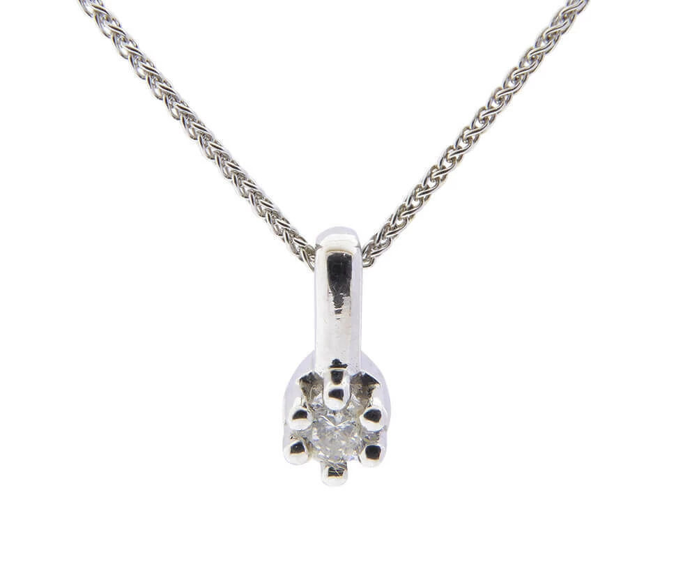 Christian wit gouden diamanten hanger