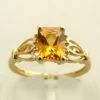 Geel gouden citrien ring