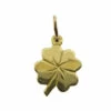 Geel gouden klavertje vier hanger