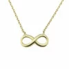 Gouden ketting en infinity hanger