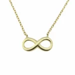 Gouden ketting en infinity hanger Gouden ketting en infinity hanger