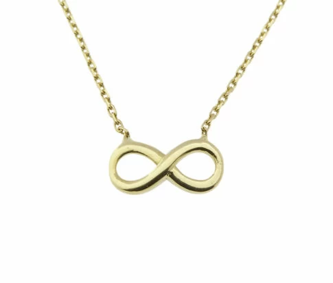 Gouden ketting en infinity hanger