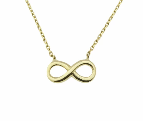 Gouden ketting en infinity hanger Gouden ketting en infinity hanger