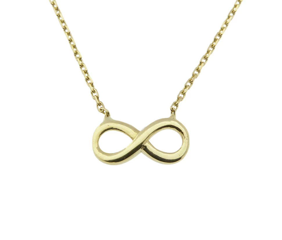 Gouden ketting en infinity hanger