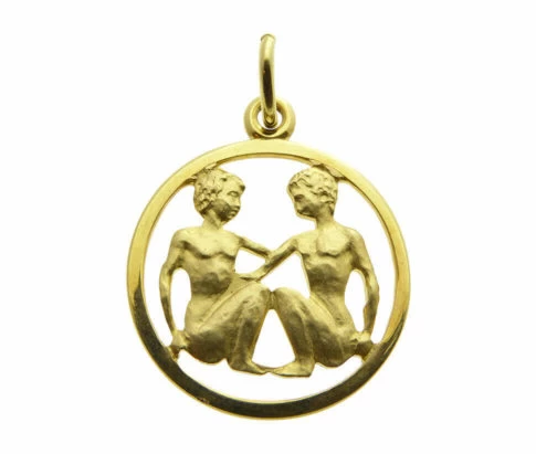 Gouden tweelingen sterrenbeeld hanger