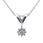 Wit gouden stervormige diamanten hanger