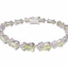 Zilveren armband met synthetische edelstenen