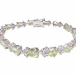 Zilveren armband met synthetische edelstenen Zilveren armband met synthetische edelstenen