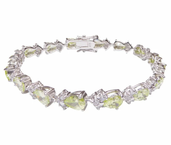 Zilveren armband met synthetische edelstenen Zilveren armband met synthetische edelstenen