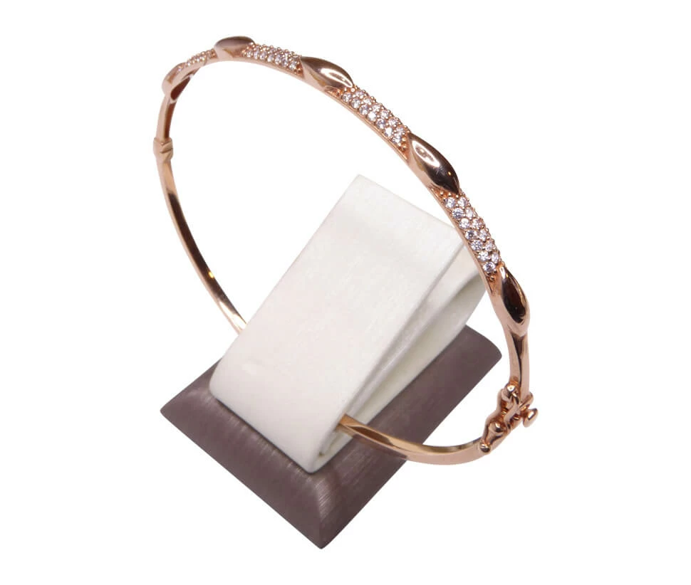14 karaat gouden rose armband met zirkonia