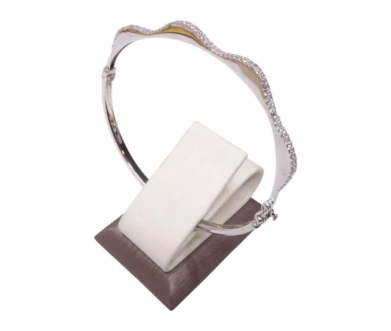 14 karaat wit gouden armband met zirkonia