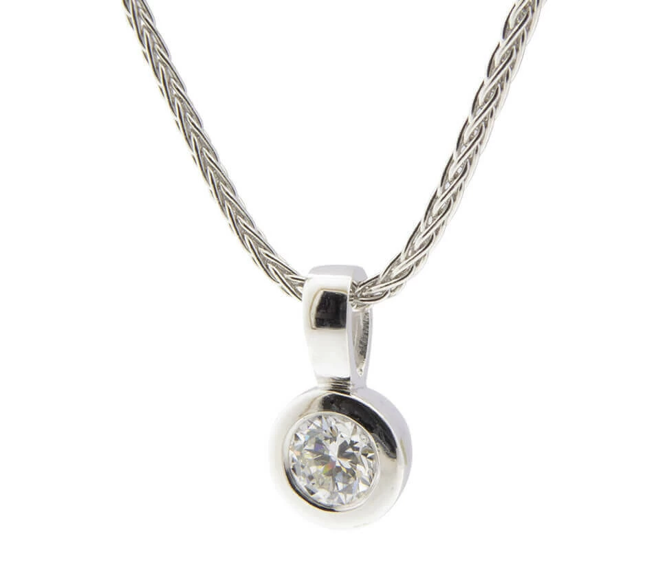 Atelier Christian wit gouden hanger met diamant