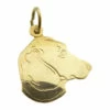 Gouden hond hoofd hanger