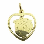 Gouden Jongens Hoofd Hanger