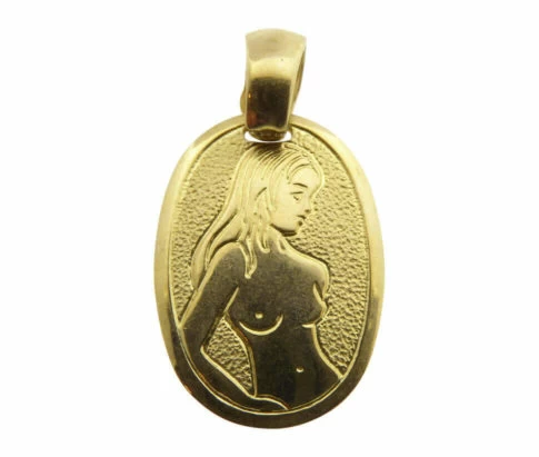 Gouden maagd sterrenbeeld hanger