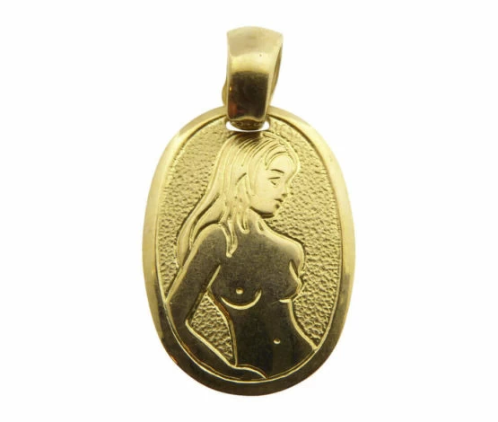 Gouden maagd sterrenbeeld hanger