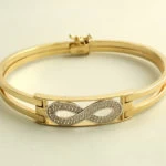 Gouden zirkonia Infinity armband Gouden Zirkonia Infinity Armband 1