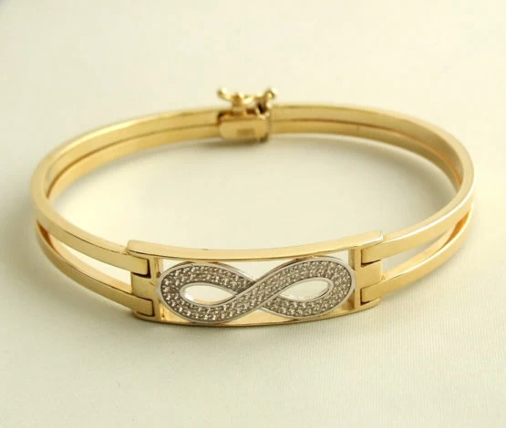 Gouden zirkonia Infinity armband Gouden Zirkonia Infinity Armband 1