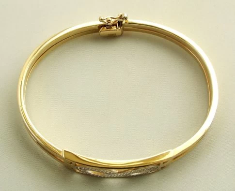 Gouden zirkonia Infinity armband