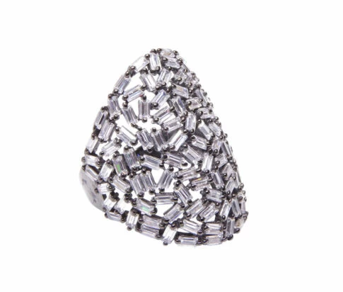 Zilveren zirkonia ring