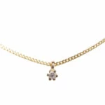 14 karaat gouden hanger met diamant