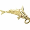 18 karaat gouden vis hanger met toermalijn