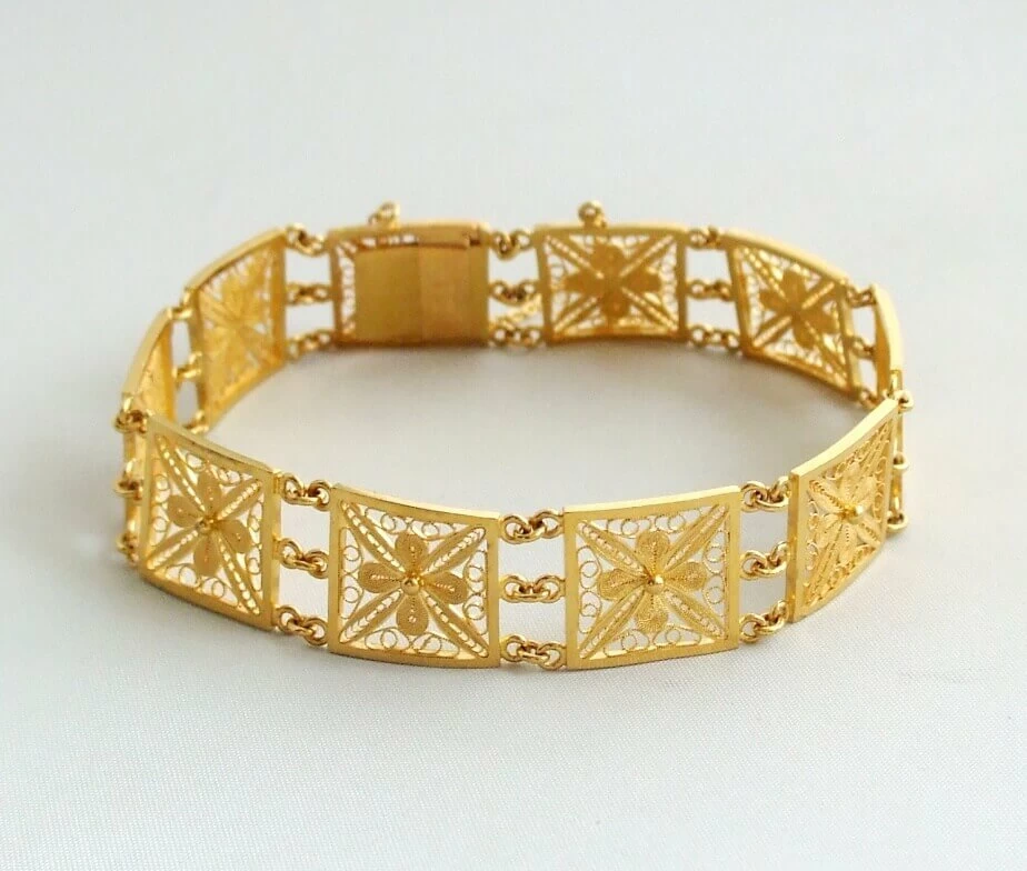 21 karaat gouden filigrain armband