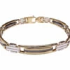 Bicolor gouden armband met keramiek