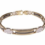 Bicolor gouden armband met keramiek