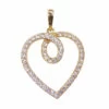 Bicolor gouden hart hanger met zirkonia