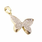 Bicolor gouden vlinder hanger