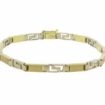 Gouden bicolor schakelarmband Gouden bicolor schakelarmband