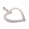 Wit gouden hartjes hanger met zirkonia