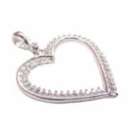 Wit Gouden Hartjes Hanger Met Zirkonia