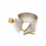 Zilveren citrien ring