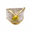 Zilveren double ring met citrien
