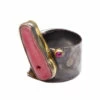 Zilveren ring met bloedkoraal en robijn