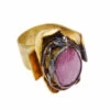 Zilveren ring met kunziet