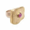Zilveren ring met rode toermalijn