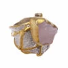 Zilveren ring met rozenkwarts