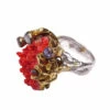 Zilveren ring met sponskoraal