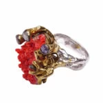 Zilveren ring met sponskoraal