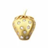 Gouden aardbei hanger met zirkonia