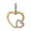 Bicolor gouden hart hanger
