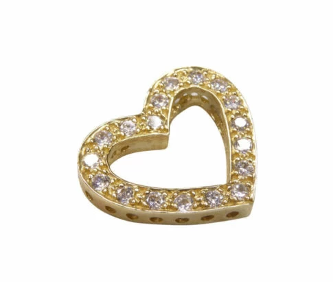 Geel gouden hart hanger